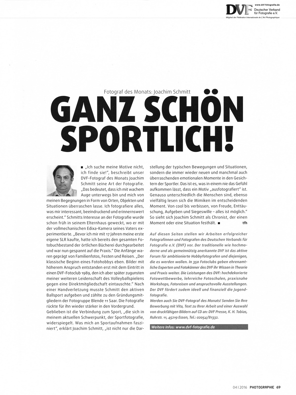 Schmuff - Fotograf des Monats Mai 2016