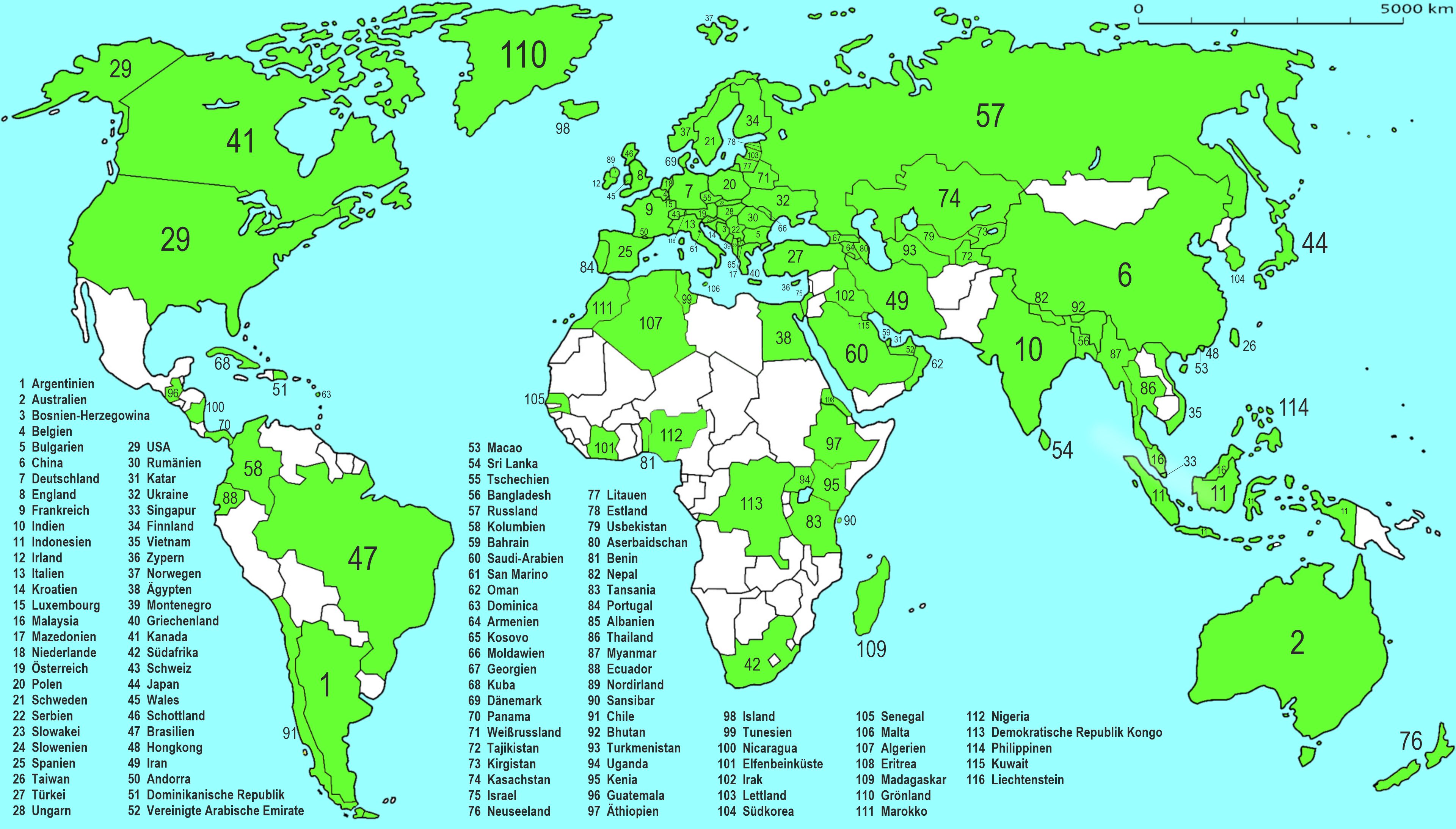 Grafik der Erfolgsl&auml;nder von Joachim Schmitt