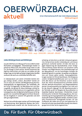 Titelseite Oberw&uuml;rzbach aktuell