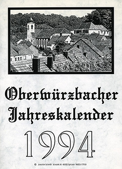 Titelblatt Heimatkalender Oberw&uuml;rzbach 1994