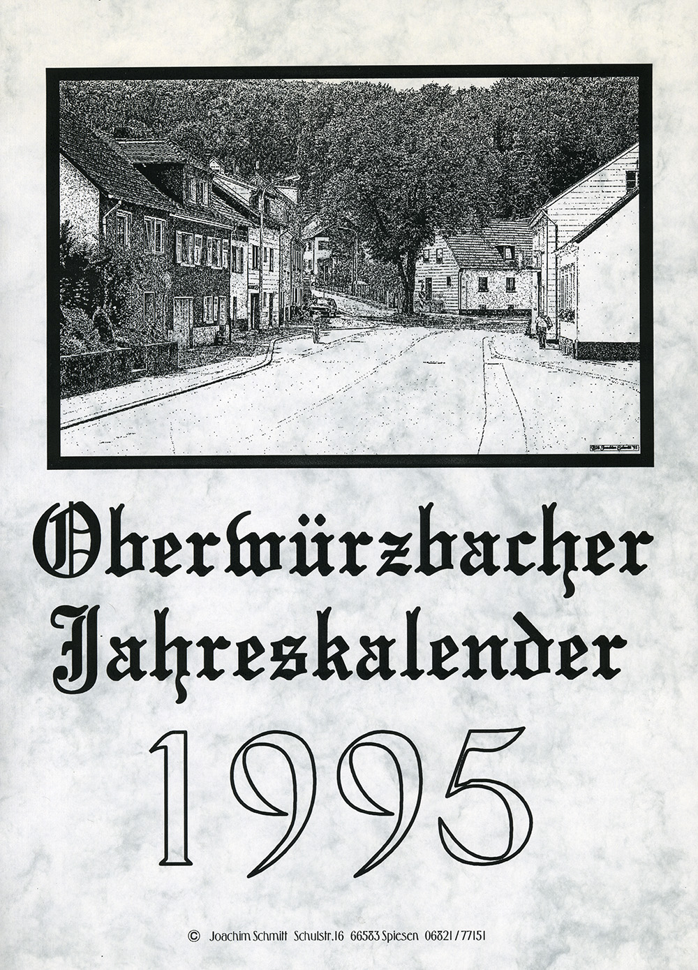 Titelblatt Heimatkalender Oberw&uuml;rzbach 1995