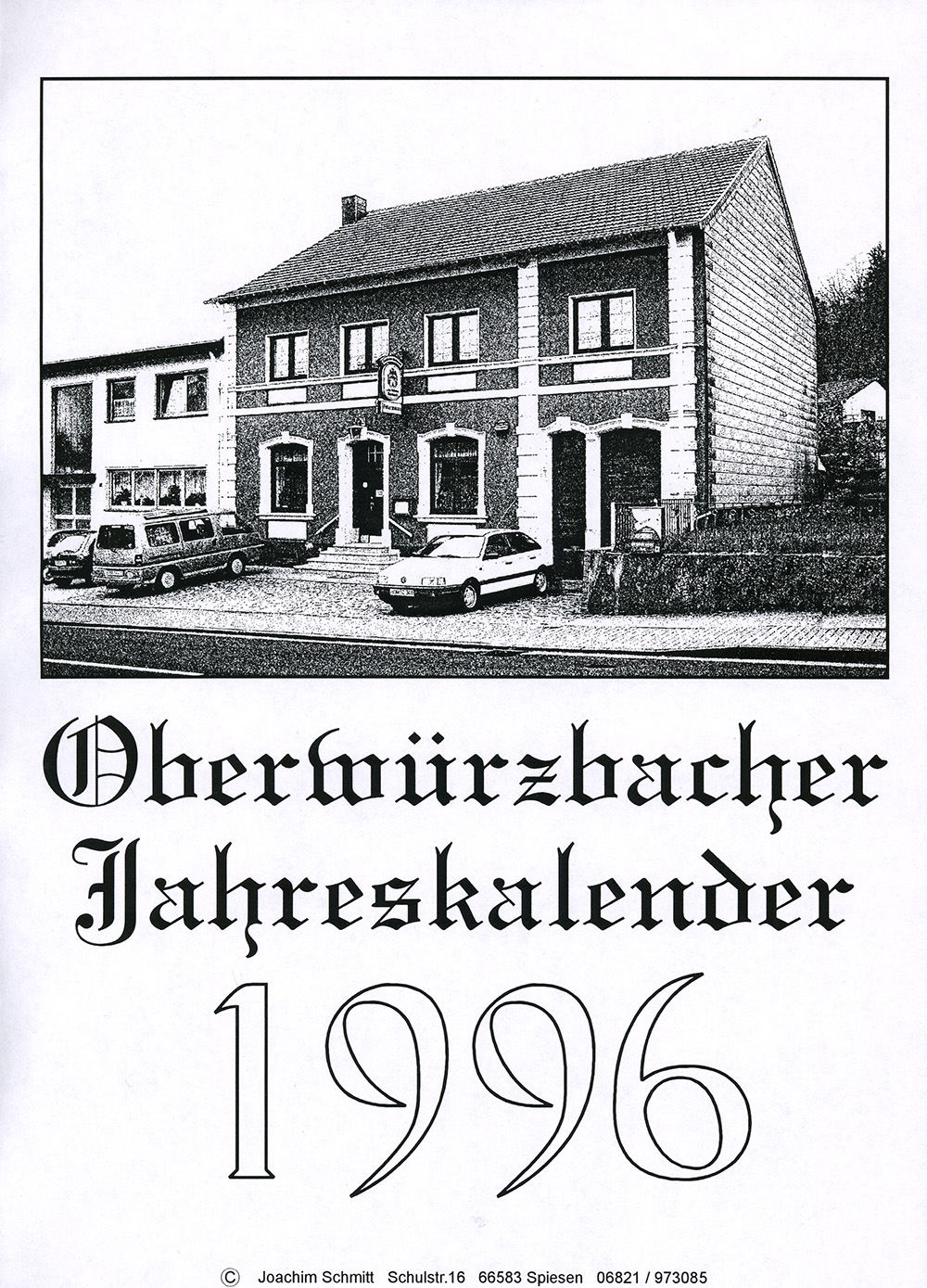 Titelblatt Heimatkalender Oberw&uuml;rzbach 1996