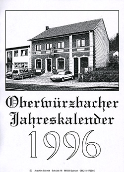 Titelblatt Heimatkalender Oberw&uuml;rzbach 1996