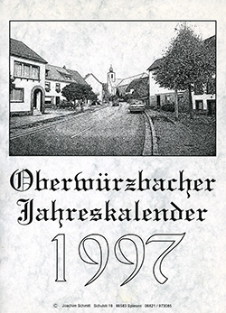 Titelblatt Heimatkalender Oberw&uuml;rzbach 1997