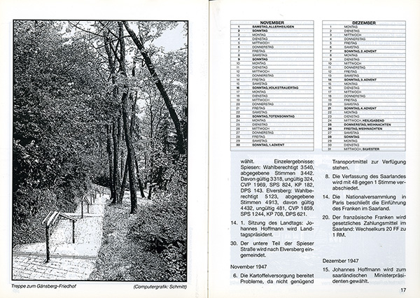 Kalendarium Spiesen-Elversberger Heimatkalender 1997