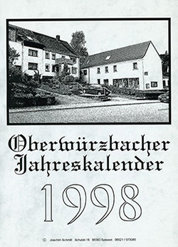 Titelblatt Heimatkalender Oberw&uuml;rzbach 1998