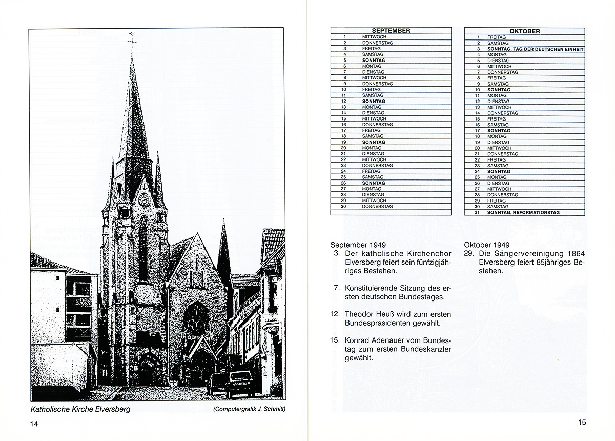 Kalendarium Spiesen-Elversbeger Heimatkalender 1999