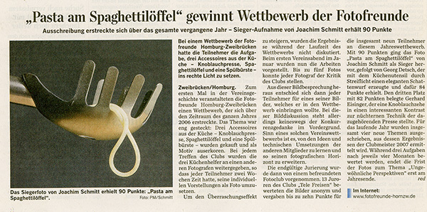 Joachim Schmitt Die letzte Spaghetti im Pf&auml;lzer Merkur